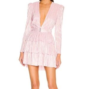 Sabina Musayev Light Pink Long Sleeve Dress